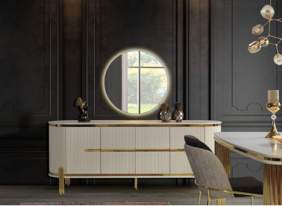 Luxury Sideboard Chest of drawers Wood Sideboard Wardrobe Dining room Modern White